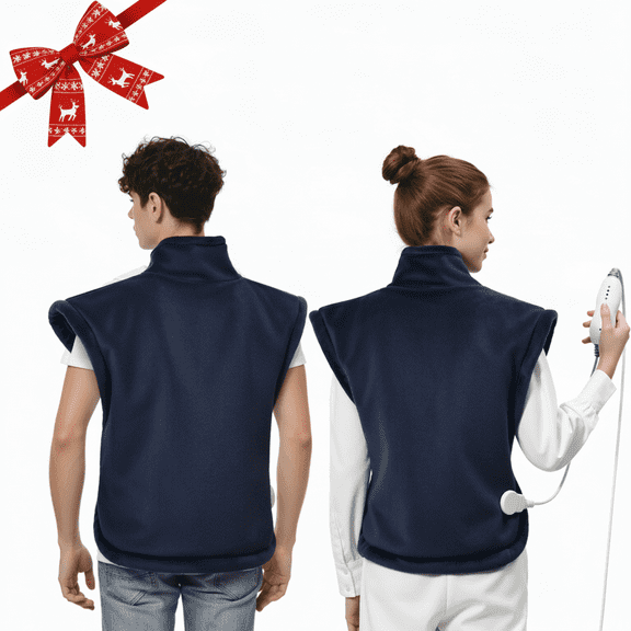 Entil Large Heating Pad, 4 Heat Levels & 2H Auto-off, 24" x 33" Dark Blue