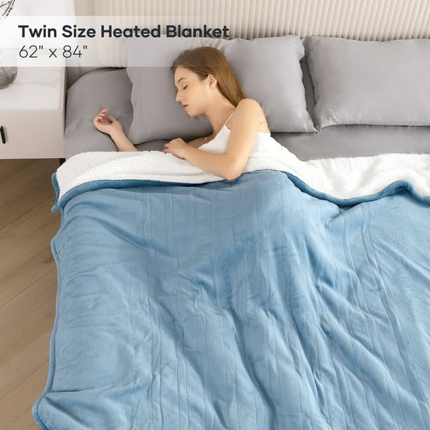 Entil Twin Size Electric Heated Blanket with 10H Autooff & 4 Heat