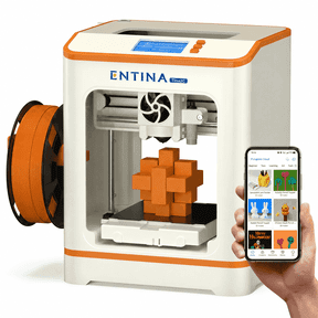 Entina 3D Printer Tina2C, Auto Leveling App Control Quiet for Kids Beginners STEM DIY