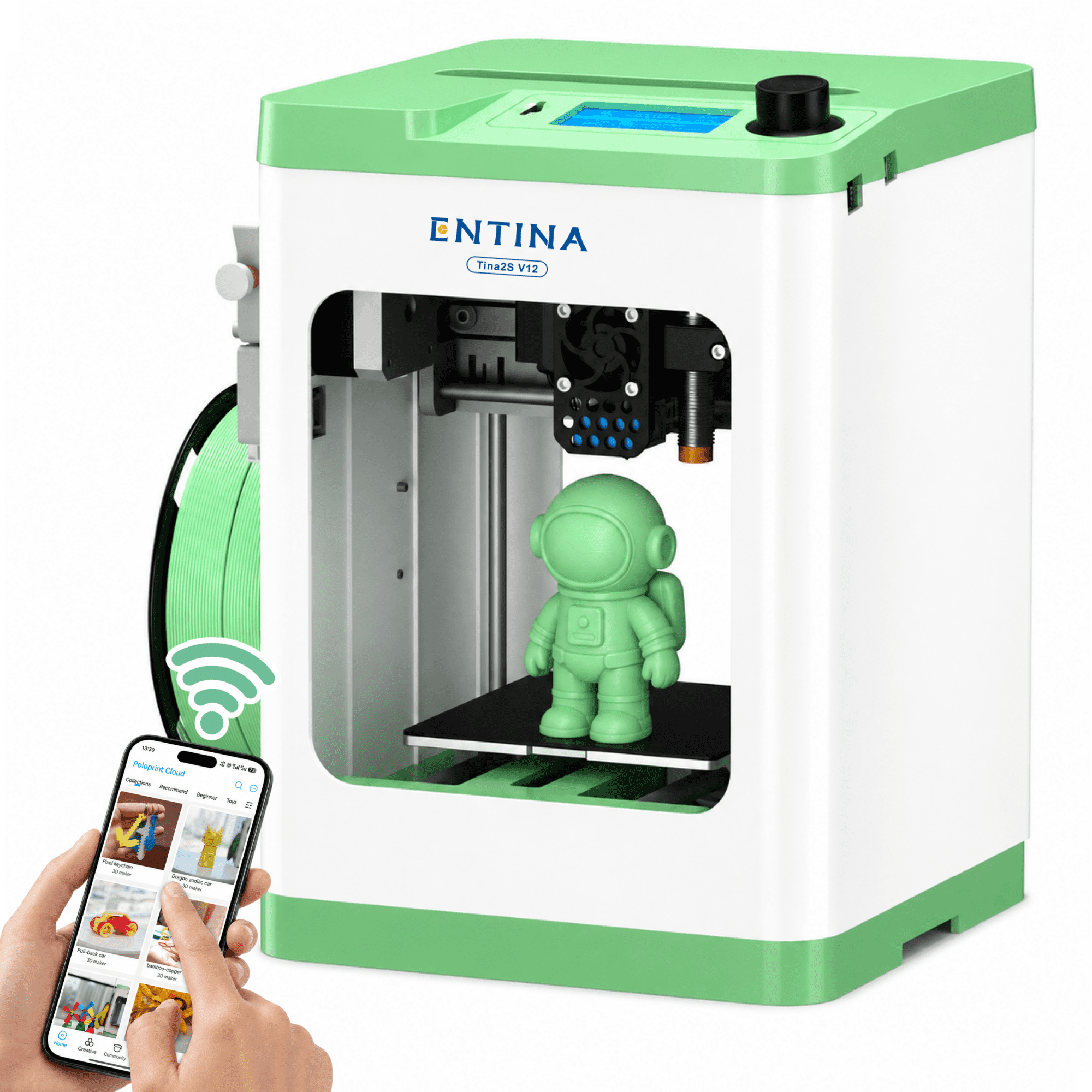 Entina, 3D Printer, Wifi Leveling, Fully Assembled - Walmart.com