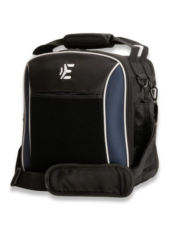 Pilot Flight Bag, Unisex, Blue Polyester Shoulder Bag with Headset Storage, Patch Panel, Padded Strap