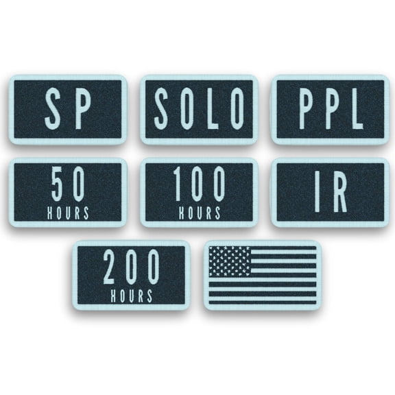 EntireFlight Private Pilot Milestone Patch Set, Hook and Loop Tactical Patches, American Flag Patch Included