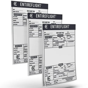 EntireFlight Pilot Knee Board Notepads with 50-Page Pre-Structured Sheets, 3 Pack