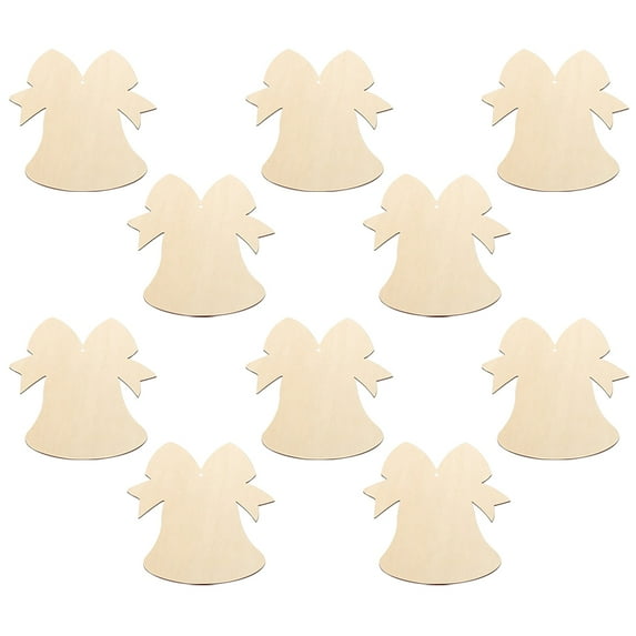 Entireivity 10Pcs Unfinished Christmas Wood Ornaments Xmas Crafts Unfinished Wood Slices