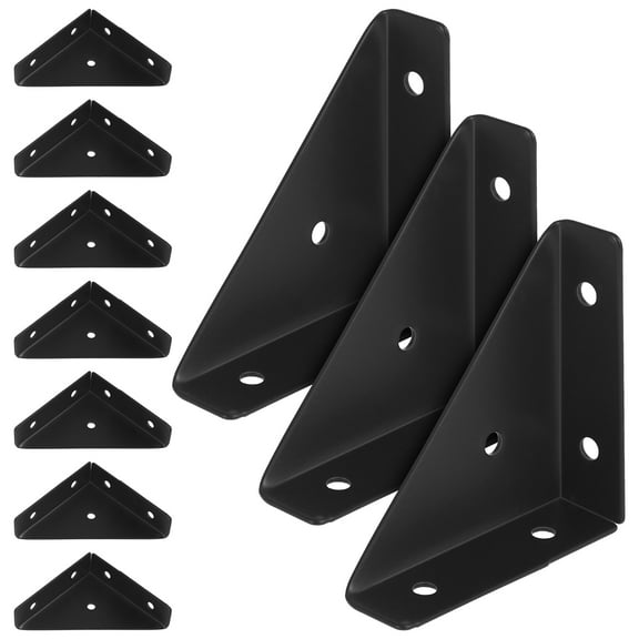 Entireivity 10pcs Corner Brackets Triangle Shelf Brackets Heavy Duty Furniture Corner Brace Bed Frame Corner Brace