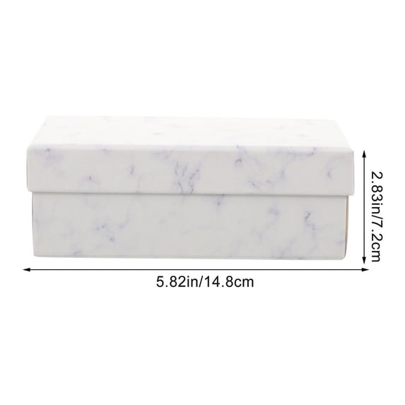 Entireivity 2Pcs Gift Box Marble Pattern Jewelry Boxes Christmas Luxury Presentation Gift Box