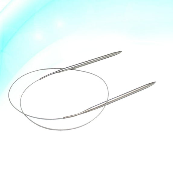 Entireivity 84CM Professional Stainless Steel Tube Circular Knitting Needles Crochet Needles Size for Sweater Woven - NO.10 (Silver)