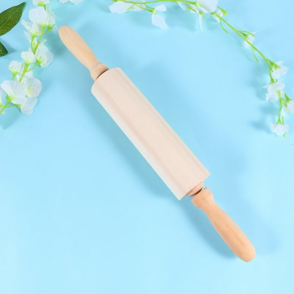 Entireivity Christmas Wooden Rolling Pin Plain Dough Roller Professional Rolling Stick Kitchen Tool for Cookie Pizza