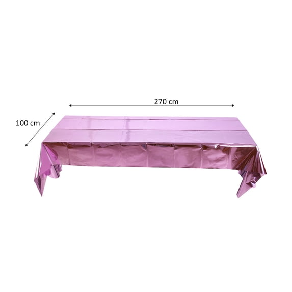Entireivity Glossy PET Tablecloth Glitter Picnic Table Covers Table Decor Party Supplies for Festival Xmas Birthday (Pink)