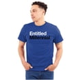 thumbnail image 1 of Entitled Millennial Funny Sarcastic Plus Size Crewneck Graphic Tee Shirt Brisco Brands 4X, 1 of 5