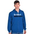 thumbnail image 1 of Entitled Millennial Funny Sarcastic Zip Up Hoodie Men's Women's Brisco Brands S, 1 of 6