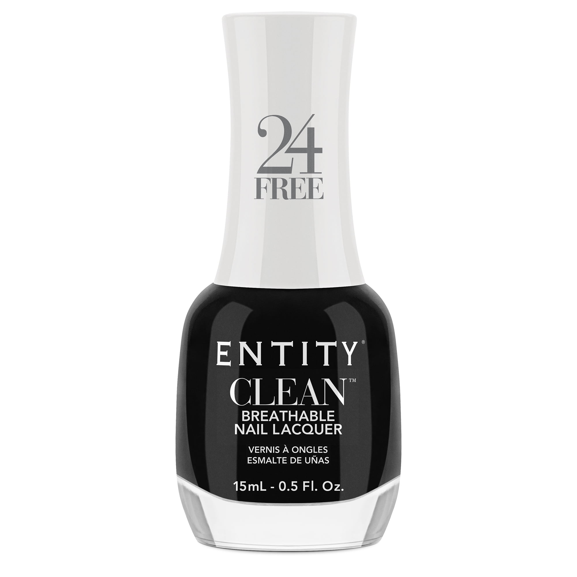 Entity Clean Black Silk Breathable Nail Lacquer, 0.5 oz