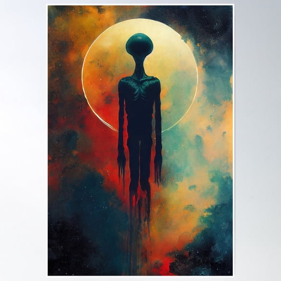 Entity From The Depths Of Space Poster Wall Art, Modern Wall Decor, 24x36 UNFRAMED