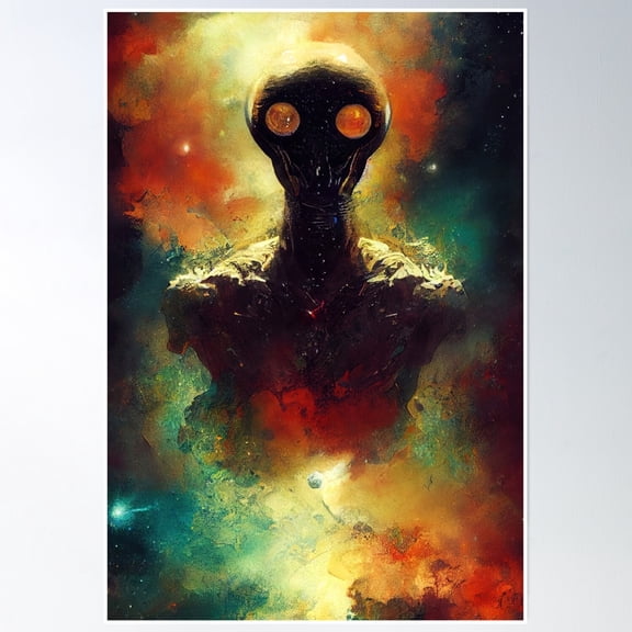 Entity From The Depths Of Space Poster Wall Art, Modern Wall Decor, 8x12 UNFRAMED