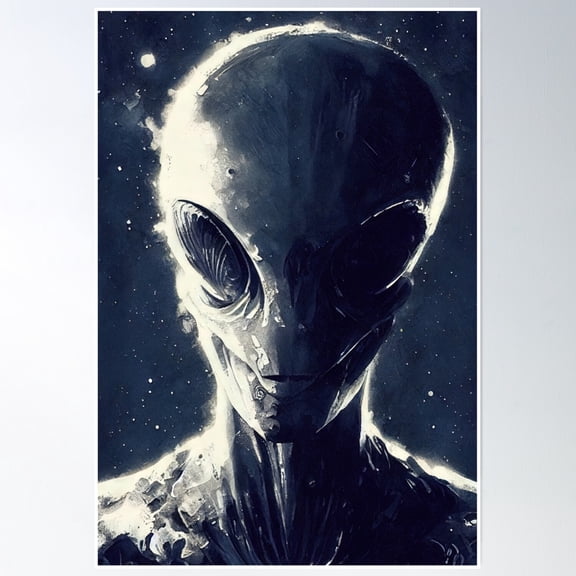 Entity From The Depths Of Space Poster Wall Art, Modern Wall Decor, 8x12 UNFRAMED