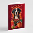 thumbnail image 1 of Entlebucher Mountain Dog Holiday Christmas Greeting Cards Pack of 8 7 in x 5 in, 1 of 3