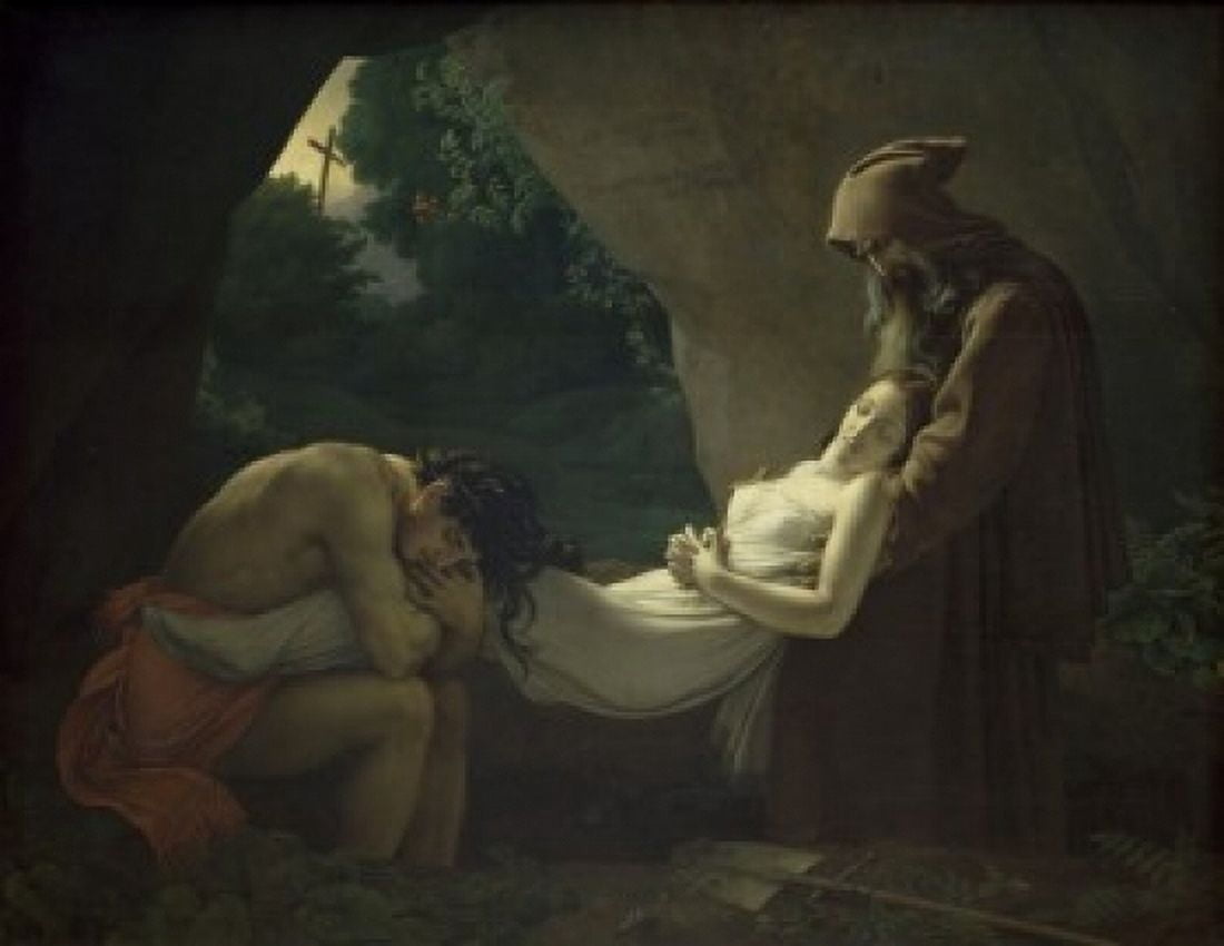 Entombment of Atala 1808 Anne-Louis Girodet de Roucy-Trioson (1767-1824French) Oil on canvas Musee du Louvre Paris Canvas Art - Anne-Louis Girodet-Trioson (24 x 36)