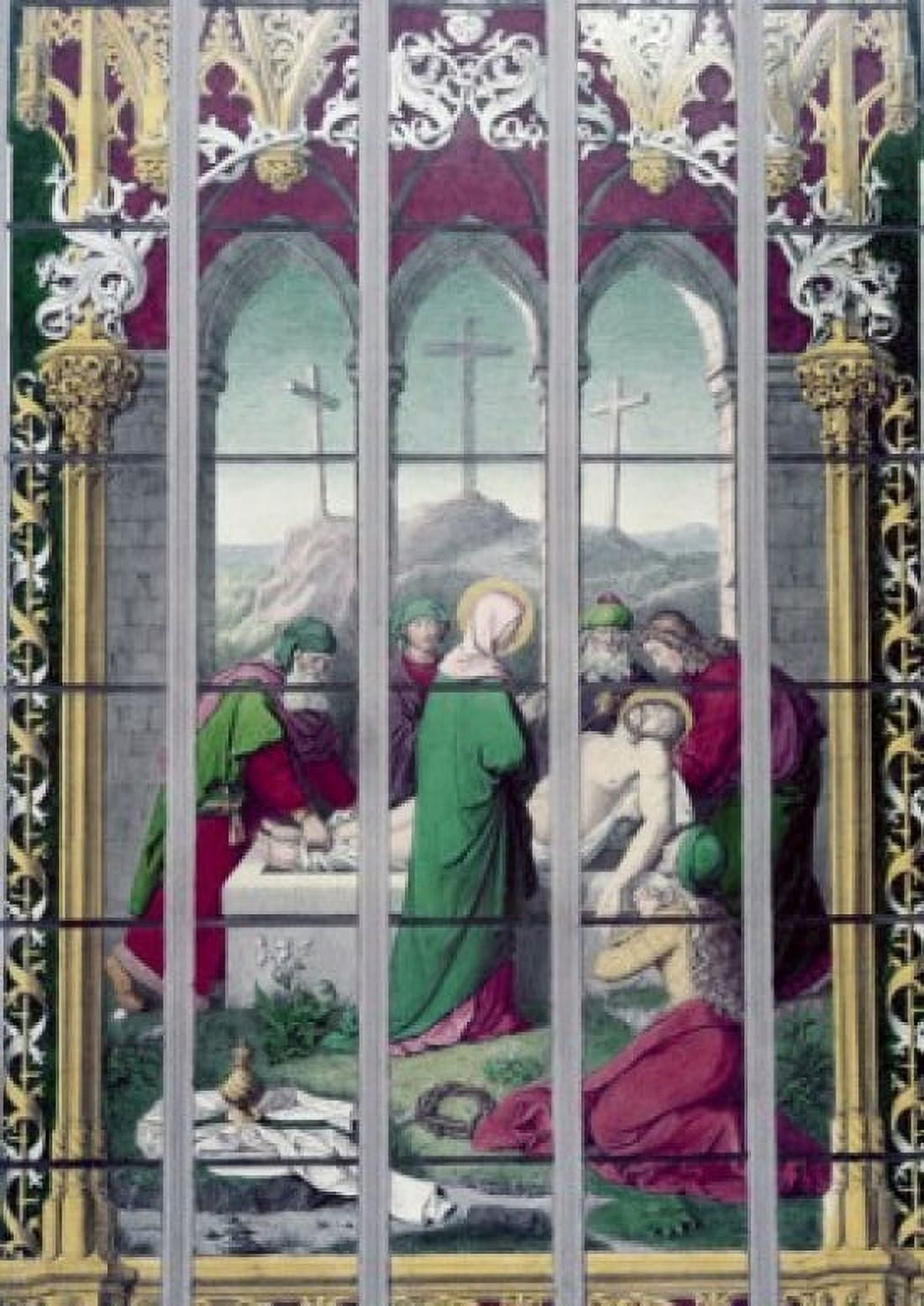 Entombment The Stained Glass Stained Glass Canvas Art - (18 x 24)