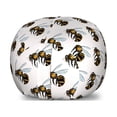 thumbnail image 1 of Entomology Storage Toy Bag Chair, Detailed Bee Buzzing Insects with Wings, Stuffed Animal Organizer Washable Bag, Small Size, Grey Multicolor, by Ambesonne, 1 of 3