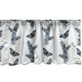 thumbnail image 1 of Entomology Window Valance, Vintage Design of Yew and Butterflies, Curtain Valance for Kitchen Bedroom Decor with Rod Pocket, 54" X 18", White Slate Blue, by Ambesonne, 1 of 2