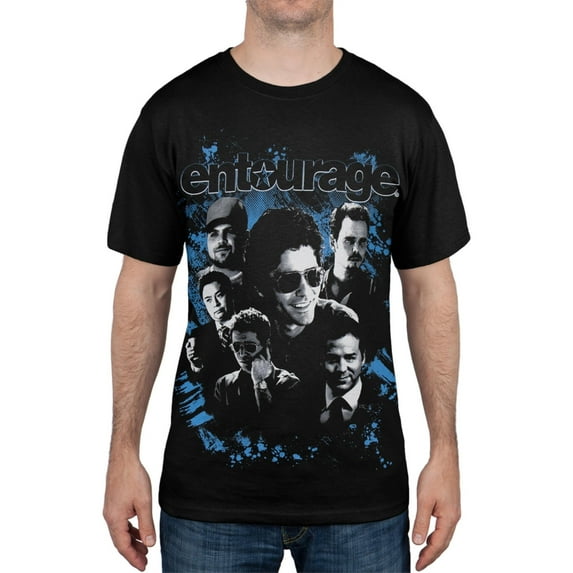 Entourage - Black And White Portrait T-Shirt - Small