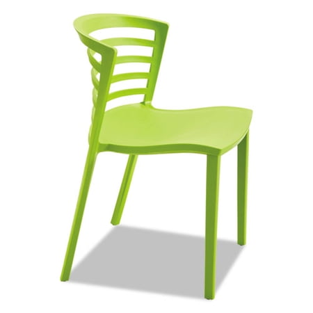 Entourage Stack Chairs White Seat/White Back White Base 4 Per Each Carton | 1 Carton of: 4