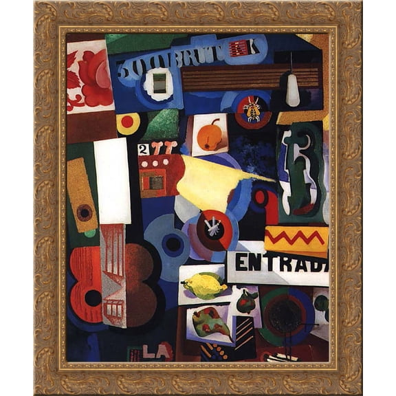 Entrada 24x20 Gold Ornate Wood Framed Canvas Art by Amadeo de Souza-Cardoso