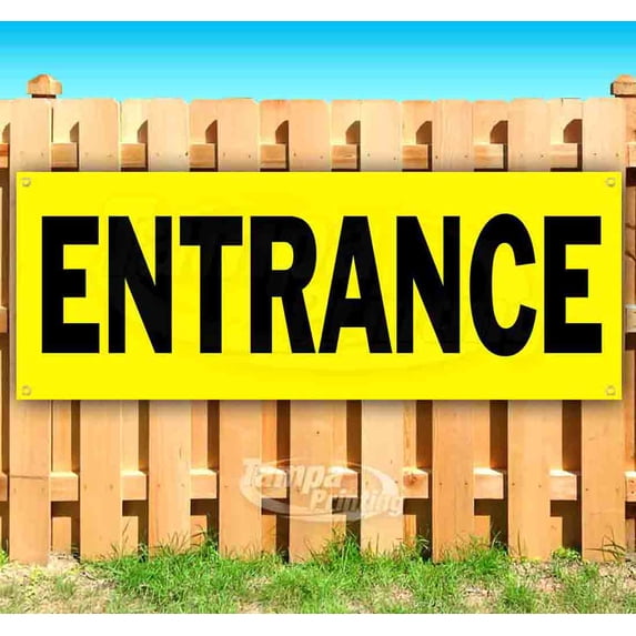 Entrance 13 oz Vinyl Banner With Metal Grommets