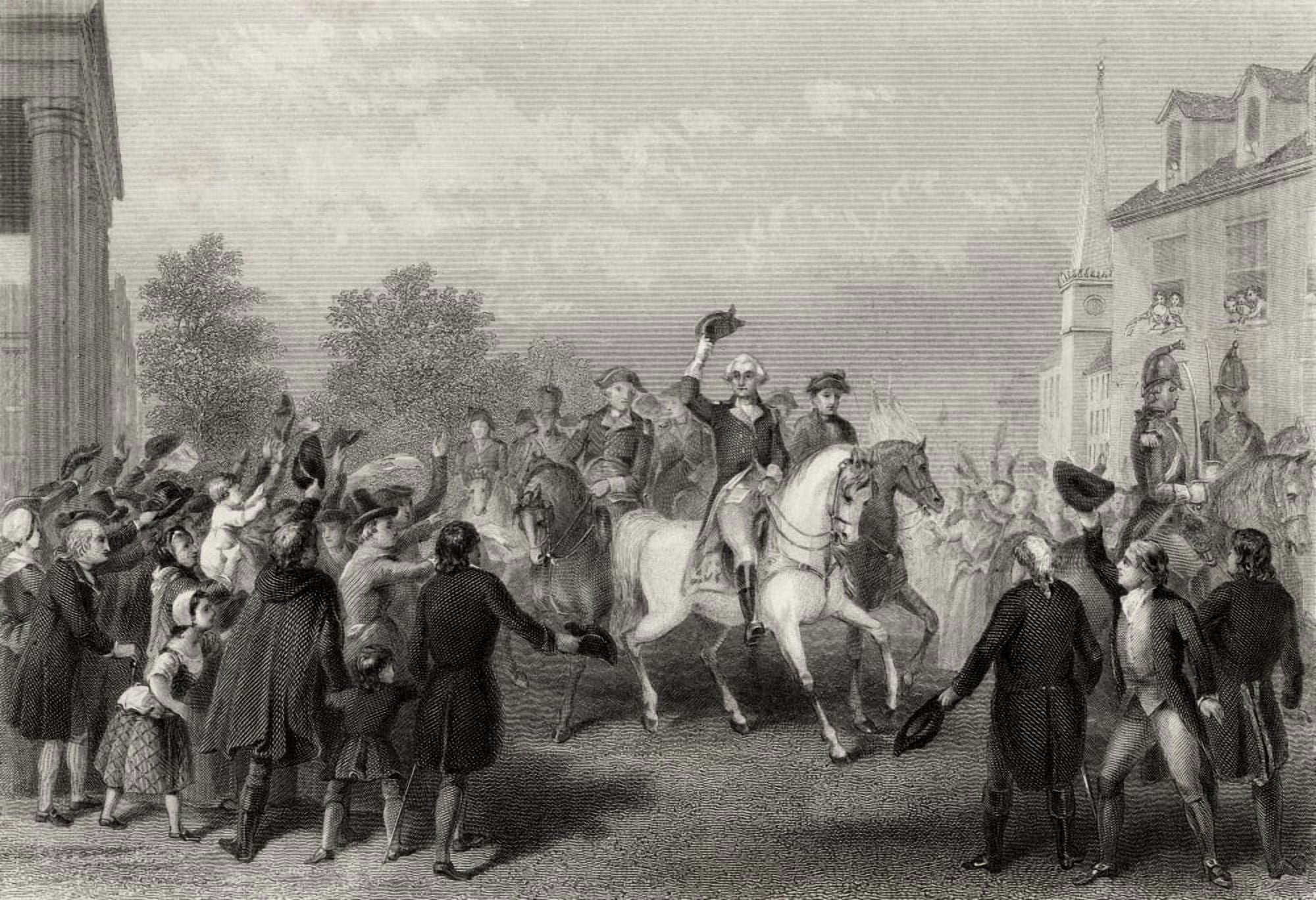 Entrance Of The American Army Into New York November 25Th 1783 From A 19Th Century Print Engraved By P Greatbatch After Chapin Canvas Art - Ken Welsh Design Pics (17 x 11)