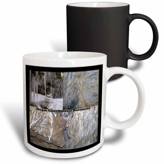 3drose, Entrance and Formations Montage - Oregon Caves National Monument, 11oz Magic Transforming Mug