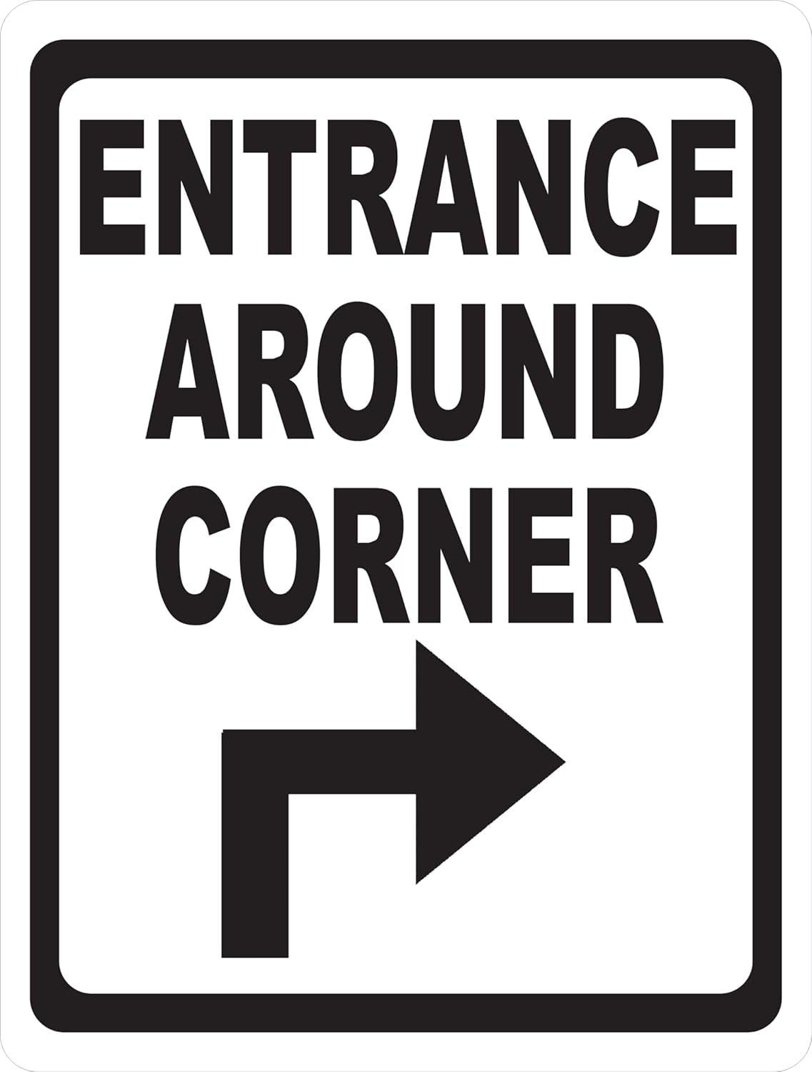 Entrance Around Corner Metal Tin Sign Aluminum Warning Signs For Indoor Entrance Around Corner Metal Tin Sign Aluminum Warning Signs For Indoor