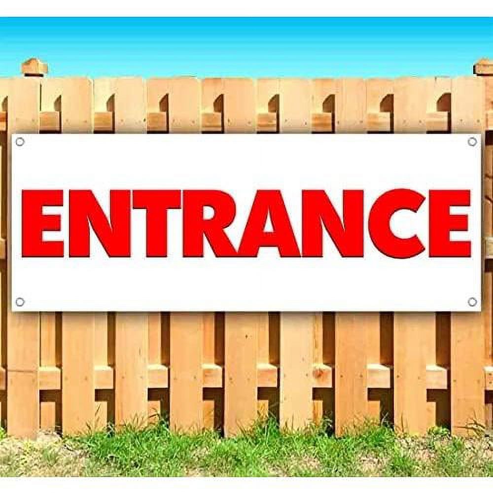 Entrance Banner 13 Oz NonFabric HeavyDuty Vinyl SingleSided With