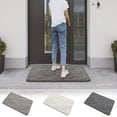 thumbnail image 1 of Entrance Door Mat, Bathroom Absorbent Mat, Non-Slip Mat, Thick Sea Mat, Solid Color Design, Leaf Pattern, for Home Use, Dirt Trapping, Floor Protector, Indoor/Outdoor Rug UKHBMC, 1 of 9