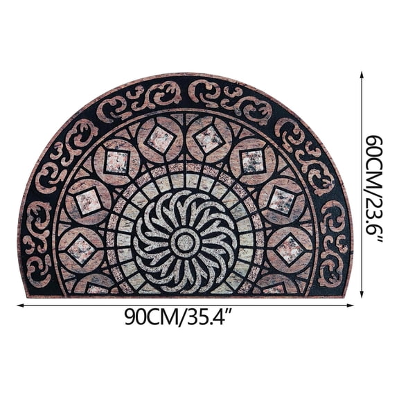 Entrance Door Mat Front Door Rugs Heavy Duty Welcome Mat Non Slip Indoor Doormat Entrance for Garage, Patio, Black