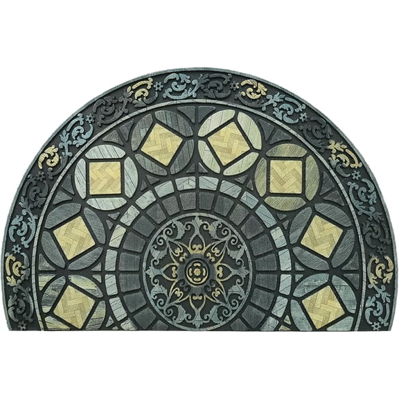 Entrance Door Mat Large 24 x 36 Inch Entry Way Doormat Front Door Rugs Outdoors Heavy Duty Welcome Mat Non Slip Rubber Back Low Profile for Garage, Patio, High Traffic Area, Coffee