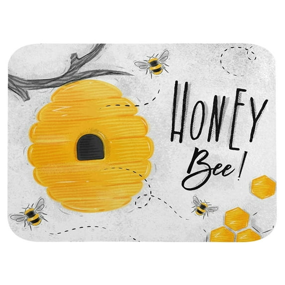 Entrance Doormat Indoor Door Mat Front Door Mat Funny Cute Bee Doormats Welcome Outdoor Mats Durable Floor Mats Home Matt for Front Door Waterproof Carpet Mat 16x24IN