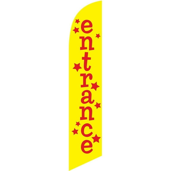 Entrance Feather Banner Swooper Sign for Festivals and Events, Replacement Flag Only