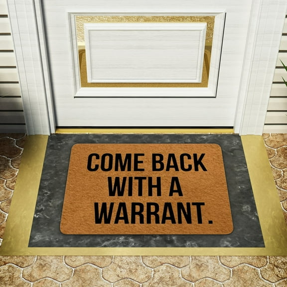 Entrance Floor Mat Come Back with A Warrant Water-Absorbing Door Mat Interior Door Mat Front Door Mat Dog Pet Door Mat - 23.6 x 15.7 Inch Brown
