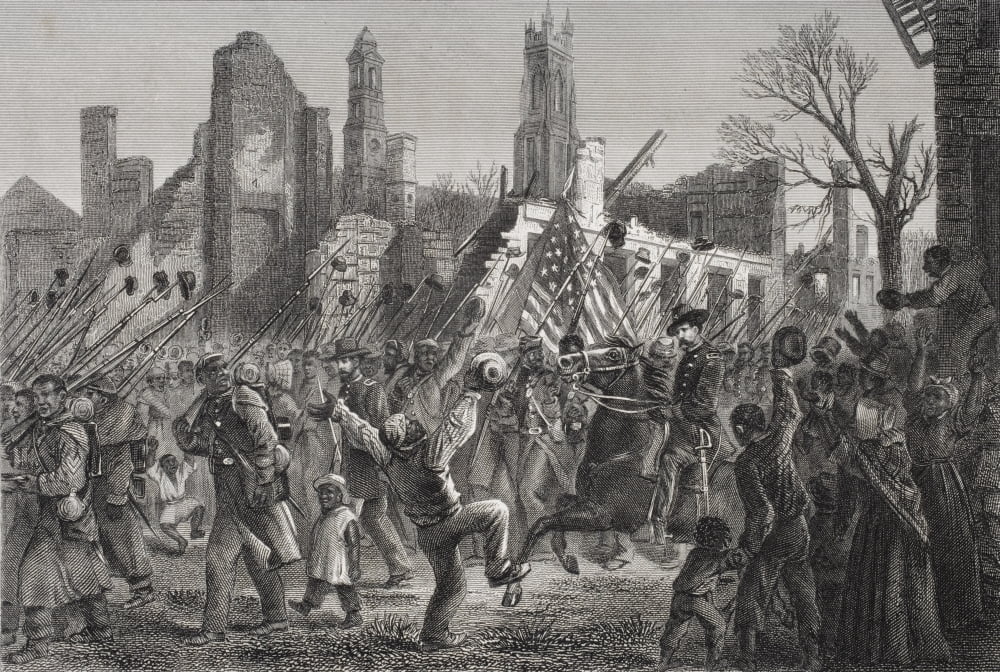 Entrance Of The 55Th Massachusetts Colored Regiment Into Charleston West Virginia February 21 1865 Canvas Art - Ken Welsh Design Pics (34 x 24)