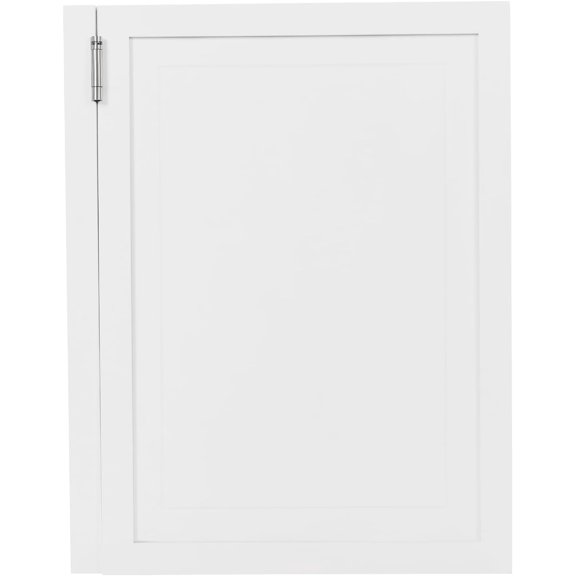 Entrance Partition Swinging Door Wood Partition Door with Doorpost and Hinge Streamlined Design Half-Waist Doors for Hallway Kitchen Bar Pub (White, 27.56 * 35.43in)