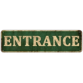 Entrance Sign - Enter Here Sign - Entry Door Sign - Private Entrance - Entrance Signs for Business - Entrance Signs for Home Size: 4 x 16 Inch