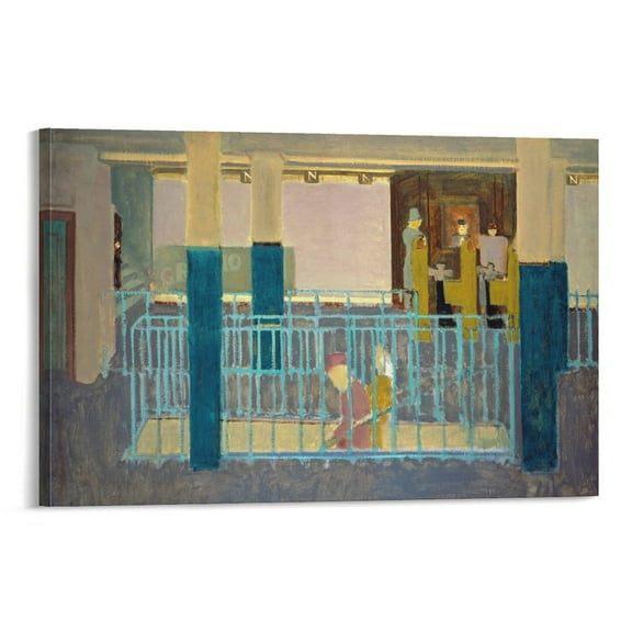 Entrance to Subway by Mark Rothko Painting Poster Painting On Canvas Wall Art Poster Scroll Picture Print Living Room Walls Decor Home Posters 12x18inch(30x45cm)