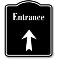 thumbnail image 1 of Entrance Up Arrow BLACK Aluminum Composite Sign, 20"x24", 1 of 9