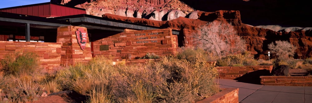 Entrance of Capitol Reef National Park Utah USA Canvas Art - Panoramic Images (36 x 12)