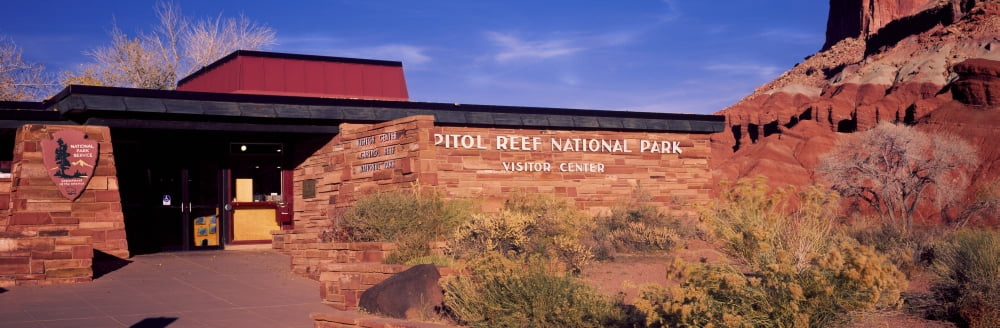 Entrance of Capitol Reef National Park Utah USA Canvas Art - Panoramic Images (36 x 12)