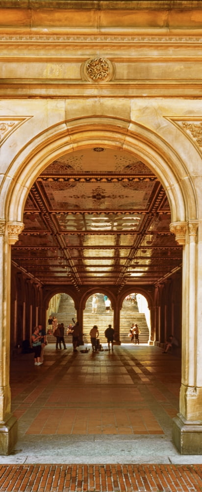 Entrance of Central Park Manhattan New York City New York State USA Canvas Art - Panoramic Images (27 x 9)