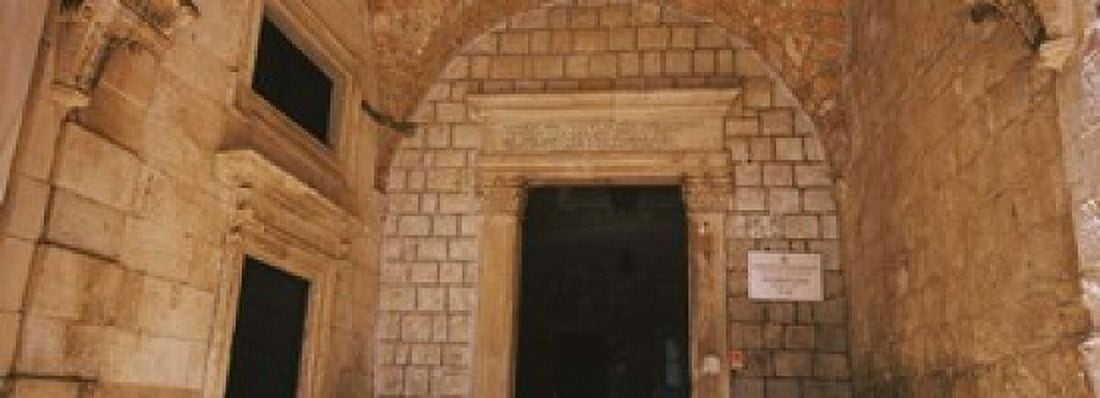 Entrance of a monastery Dominican Monastery Dubrovnik Croatia Canvas Art - Panoramic Images (18 x 7)