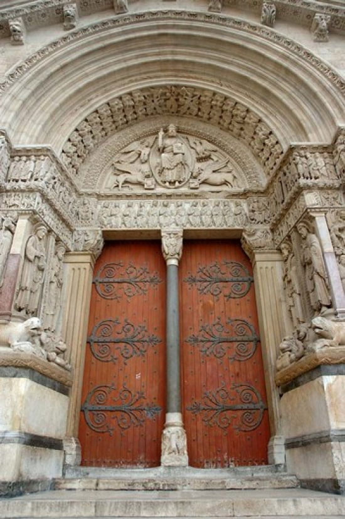 Entrance to Eglise St-Trophime France Canvas Art - Lisa S Engelbrecht DanitaDelimont (18 x 27)