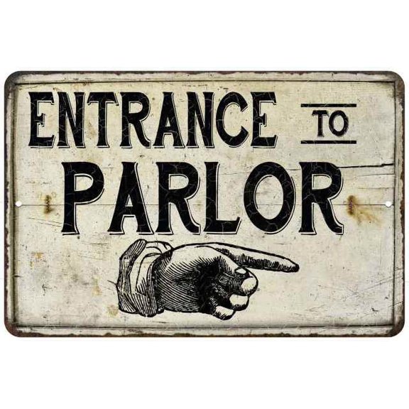 Entrance to Parlor Vintage Look Chic Distressed 8x12208120020166