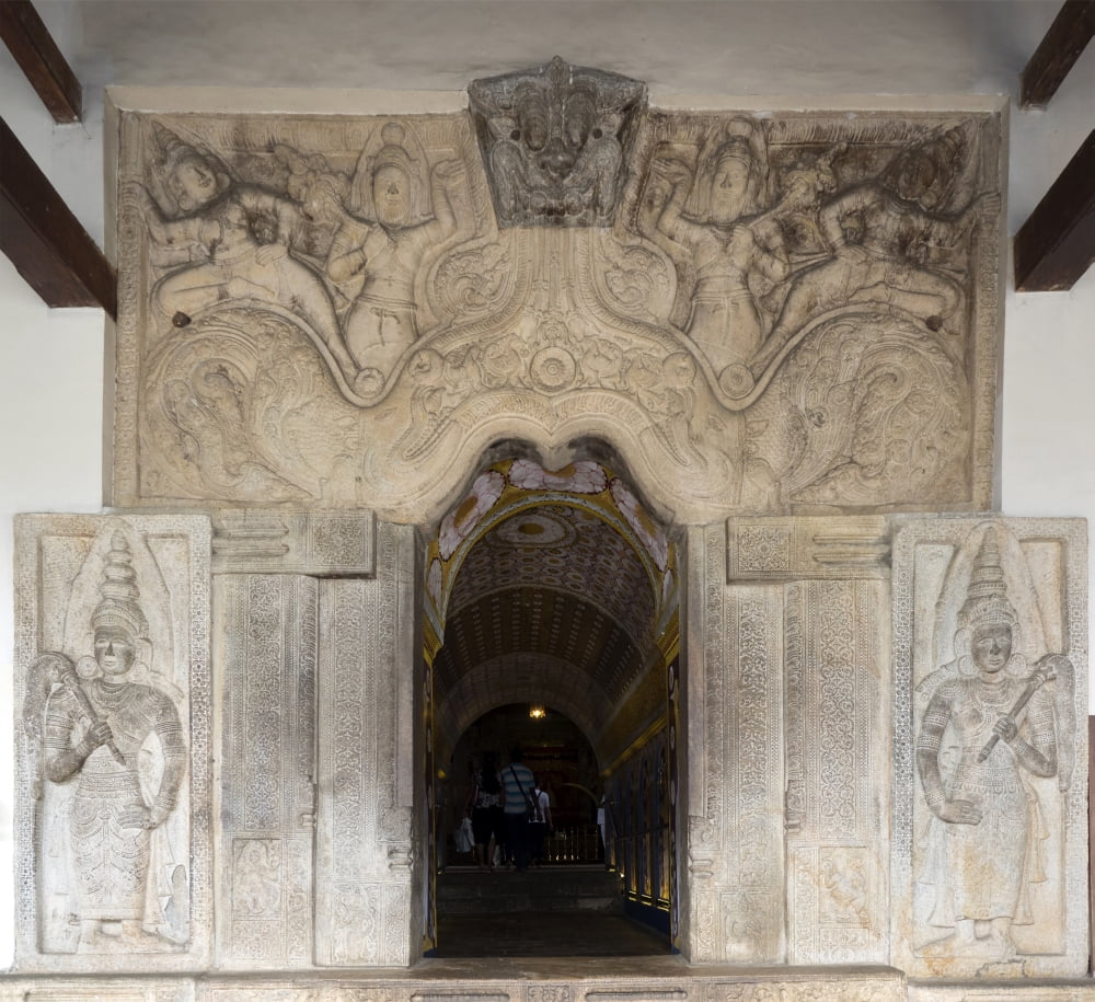 Entrance to the Sri Dalada Maligawa (Temple of the Sacred Tooth Relic) Kandy Central Province Sri Lanka Canvas Art - Panoramic Images (24 x 24)